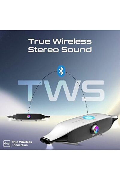 Promate مكبر صوت بلوتوث مع صوت ستيريو عالي الدقة 20 وات، ومشغلات مزدوجة للترددات العالية والمنخفضة، و3 أوضاع معادل صوت، وصوت حقيقي