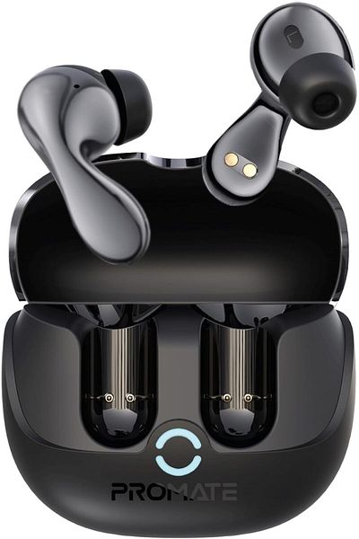 Promate True Wireless Earbuds with Active Noise Cancellation (ANC) and Environmental Noise Cancellat