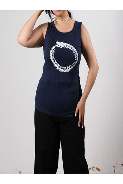 Aşkın Parti Evi Women's Printed Sleeveless Organic Fabric T-Shirt