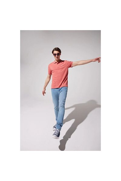 Lee Erkek Pembe Polo Yaka Tişört