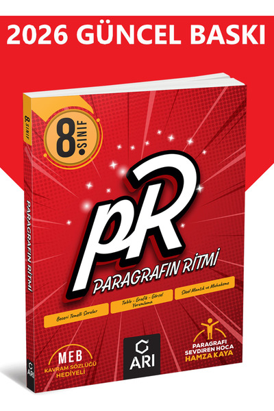 Arı Yayıncılık Arı 8. Sınıf Paragrafın Ritmi LGS Hazırlık 2025 Pr Paragraf Kitabı
