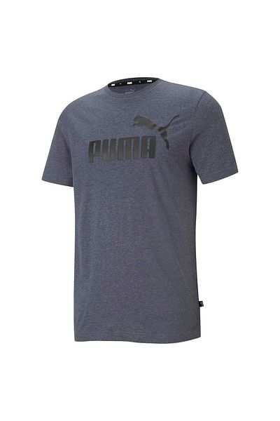 Puma Essentials Heather Ανδρικό μπλουζάκι με λαιμόκοψη σε μπλε ναυτικό