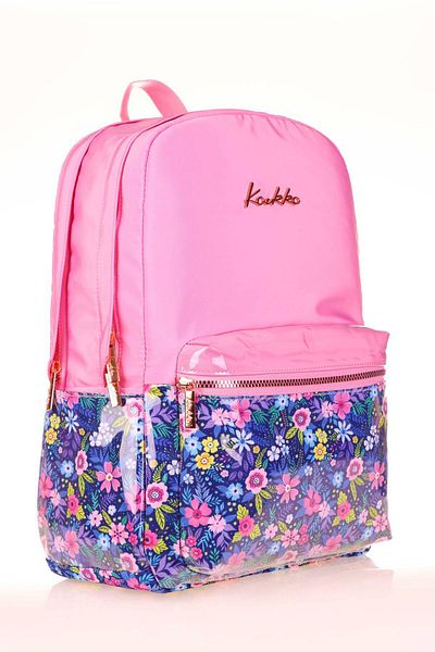 KAUKKO Rucsac moale cu flori roz K1732 (AUTORIZAT)