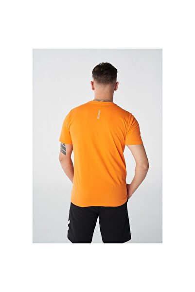 hummel Ανδρικό πορτοκαλί μπλουζάκι με στρογγυλή λαιμόκοψη T-te Beat Cotton