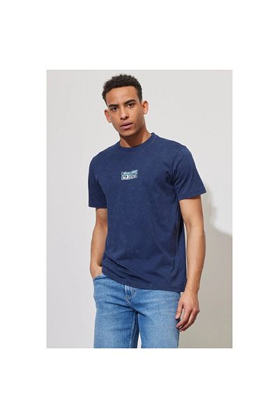 Lee Ανδρικό μπλουζάκι Navy Blue Crew Neck