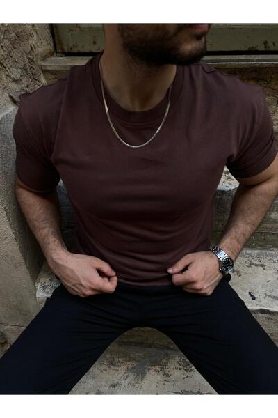 Solvia Officiall Μπλουζάκι από 100% βαμβάκι Semi oversized Brown Basic