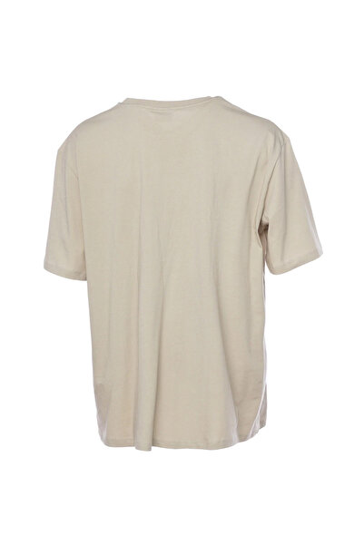 hummel Ανδρικό κλασικό μπλουζάκι με γιακά Bellamy Beige Oversize