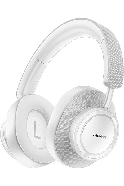 Promate Wireless Stereo Headphones with High Sound, 12 Hours play time with 400mAh Battery, 10m Oper