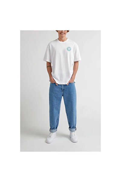 Lee Λευκό ανδρικό μπλουζάκι με λαιμόκοψη