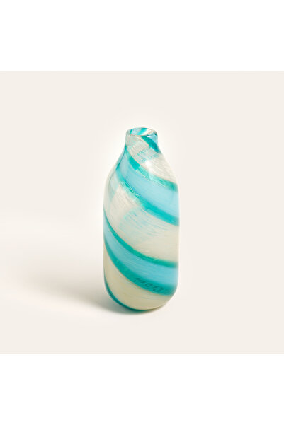 Zsa Zsa Zsu Macau Cam Vazo 13x13x31 Mavi