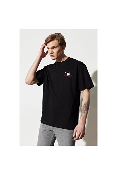 WRANGLER Ανδρικό μπλουζάκι με μαύρη λαιμόκοψη