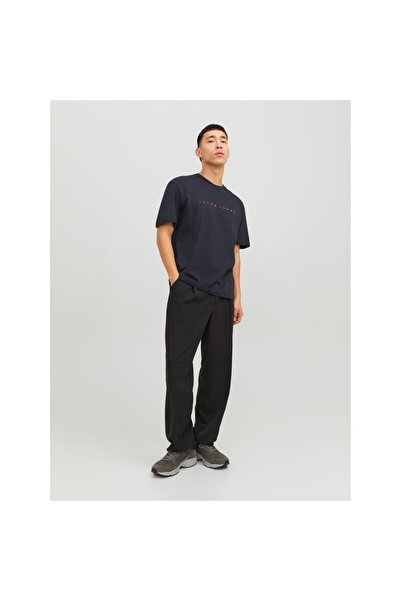 Jack & Jones Ανδρικό μπλουζάκι Jack&jones Star Navy Blue με στρογγυλή λαιμόκοψη