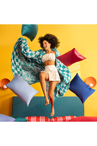 Zsa Zsa Zsu Costa Saçaklı Jakarlı Kıng Sıze Pamuk Yatak Örtüsü 260x240 Cm Yeşil