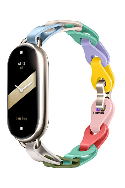 Dexmon Xiaomi Mi Band 8 Mi Band 9 Mi Band 10 متوافق مع حبل سيليكون بتصميم شبك...