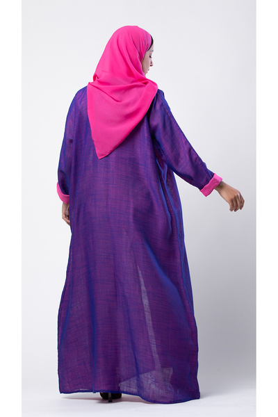 outline Baskin Abaya with double-faced fabric