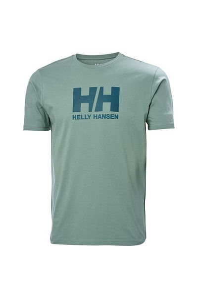Helly Hansen Ανδρικό μπλουζάκι με πράσινη στρογγυλή λαιμόκοψη με λογότυπο