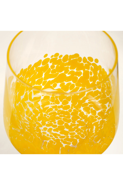 Zsa Zsa Zsu Henan Cam Su Bardağı 430 Ml Sarı