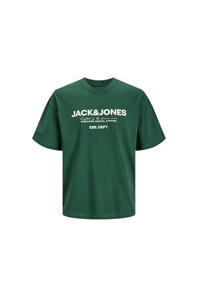 Jack & Jones Ανδρικό μπλουζάκι Jack&jones Gale με πράσινη λαιμόκοψη
