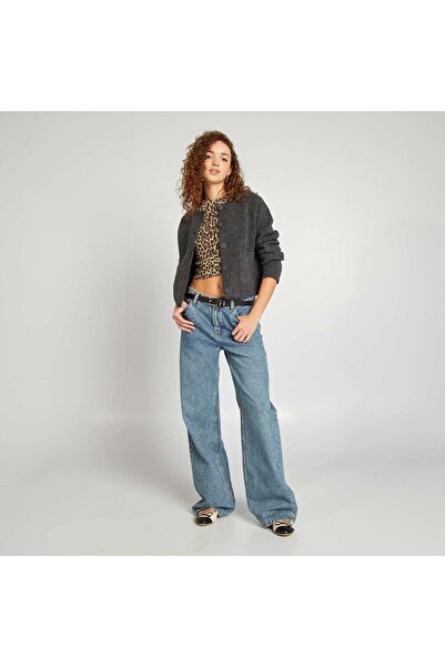 KIABI Leopard print stretch cotton T-shirt BEIGE