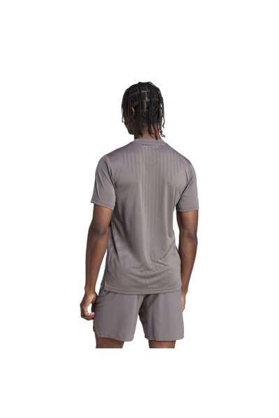 adidas Ανδρικό μπλουζάκι με λαιμόκοψη καφέ χρώματος Hiit Airchi