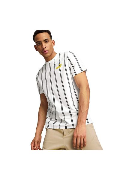 Puma Ανδρικό λευκό μπλουζάκι - Sports Club Aop, Casual Style, 68186202