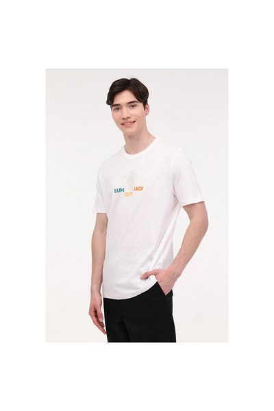 lumberjack ml Forest 11urb343-066 4f Ecru Herren Kurzarm-T-Shirt