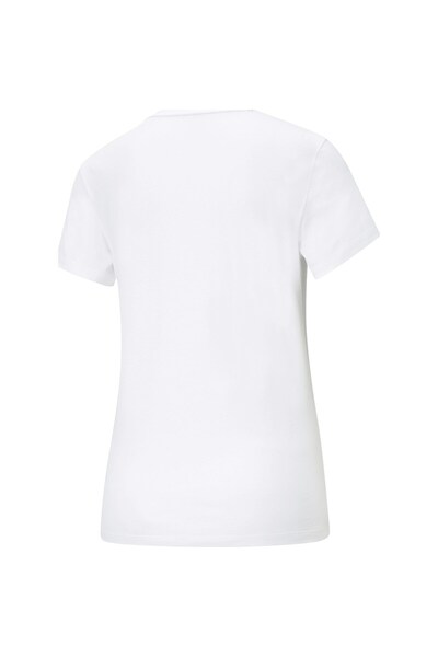 Puma Essentials Γυναικείο T-Shirt με λευκό εμπριμέ λαιμόκοψη