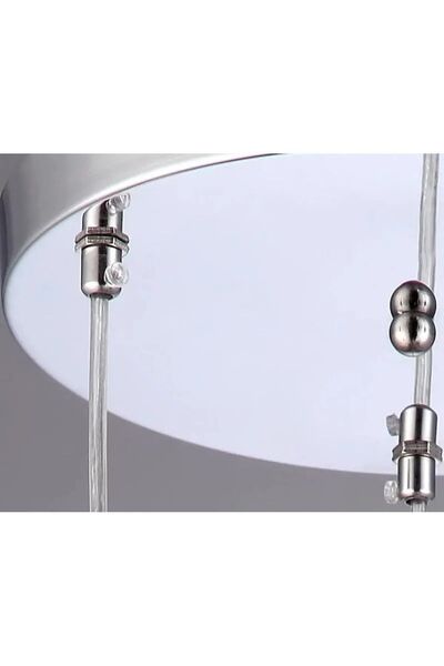 Luna Lighting Roma Model Kare Krom Taşlı Estetik Dekoratif Salon Mutfak Yatak Odası Hol Antre Üçlü Sarkıt Avize