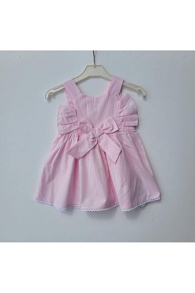 Çikoby Girl's Cotton Big Bow Dress