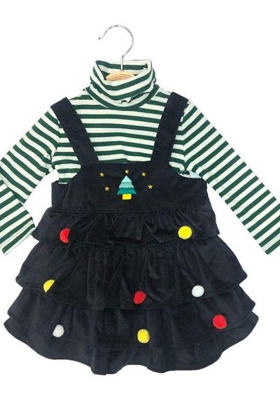 Çikoby Baby Girl Striped Blouse Gilet Set