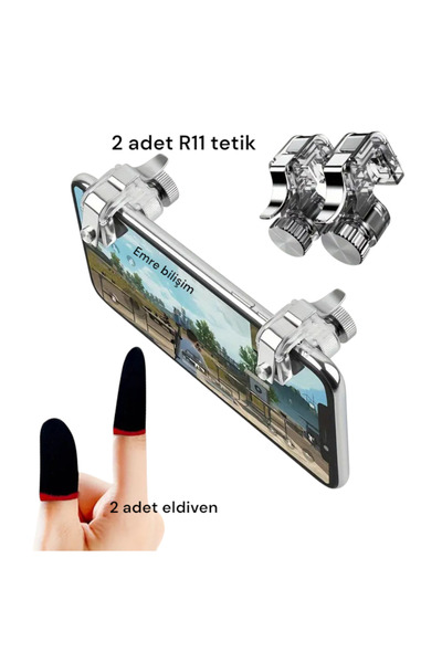 emrebilisim Emr/ R11 Metal Game Trigger 1 Pair Gloves
