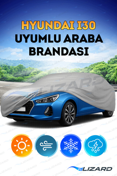 ByLizard Hyundai I30 Uyumlu Lüks Araba Brandası Miflonlu Branda Oto Çadır Örtü