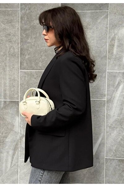 cosybag. Mini geantă de umăr din piele artificială CREAM cu curea de lanț