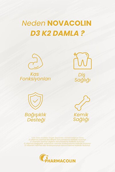 NOVACOLIN Vitamin D3k2 (20 ML DAMLA)