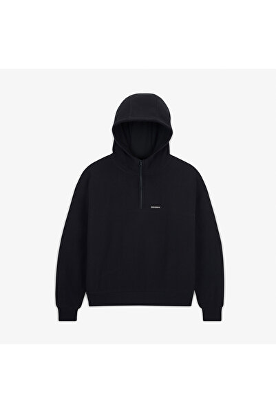 Converse Classic Kadın Siyah Yarım Fermuarlı Hoodie