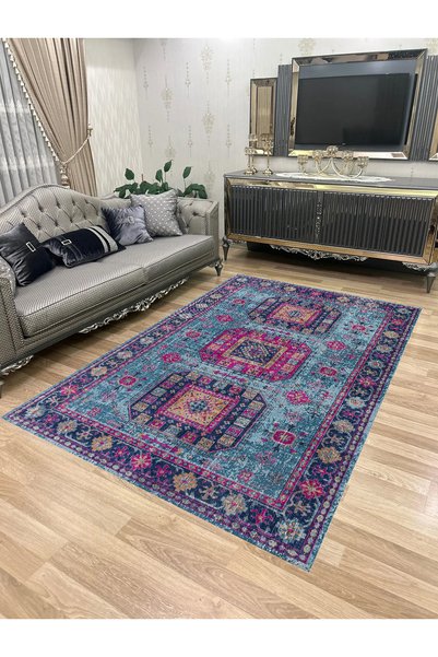 Bordo Halı Yıkanabilir Kaymaz Taban Halı Mutfak Dekor Yolluk Koridor Halısı Salon Halısı 1640