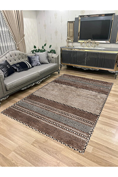 Bordo Halı Yıkanabilir Kaymaz Taban Halı Mutfak Dekor Yolluk Koridor Halısı S...