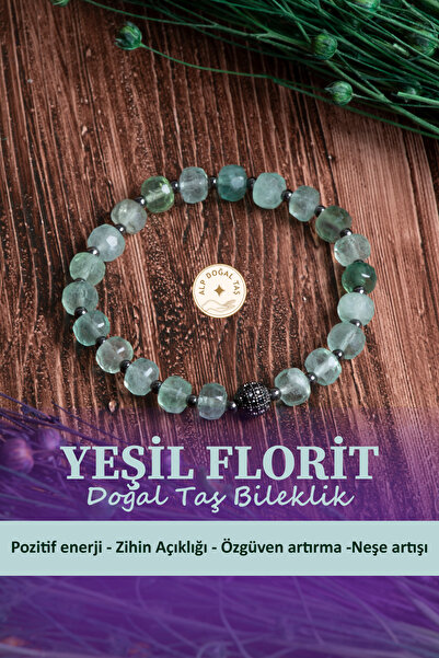 Alp Doğal Taş Orijinal Sertifikalı Florit Fasetli Rondel (8 mm) Hematit Doğal...