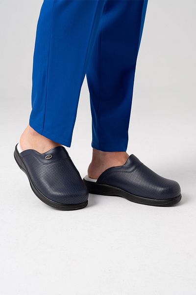 ÇİZGİ MEDİKAL Ανδρικές παντόφλες Sabo Navy Blue Classic Παντόφλες Ορθοπεδικής Νοσοκομείου Doctor Nurse