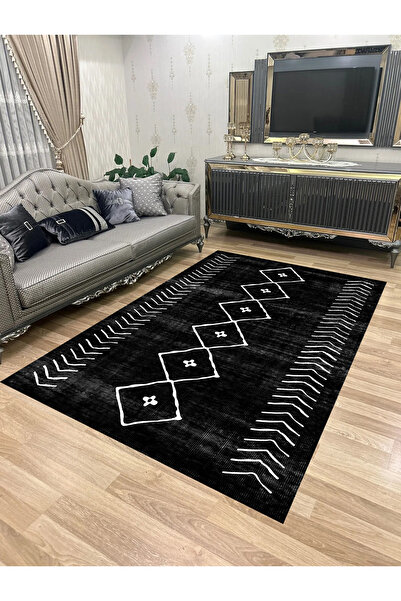 Bordo Halı Yıkanabilir Kaymaz Taban Halı Mutfak Dekor Yolluk Koridor Halısı S...