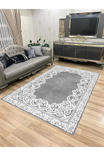 Bordo Halı Yıkanabilir Kaymaz Taban Halı Mutfak Dekor Yolluk Koridor Halısı S...