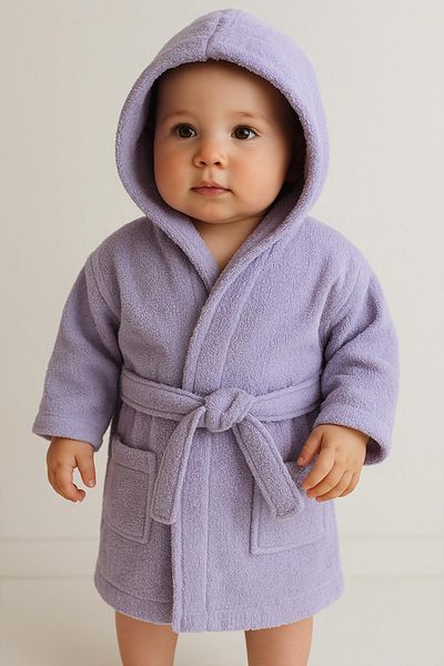 Ender Home Cottonverse Baby & Kids Hooded Bathrobe – 100% Cotton, Unisex