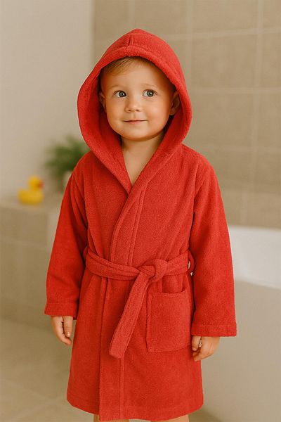 Ender Home Cottonverse Youth & Kids Hooded Bathrobe – 100% Cotton, Unisex