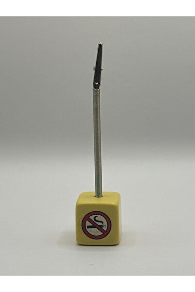 Kenz Design Masaüstü Not Tutucu | Klipsli Dökme Plastik Notluk | No Smoking T...