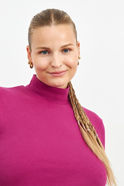 Curly Fuchsia Camisole FISHER COLLAR BLUZ