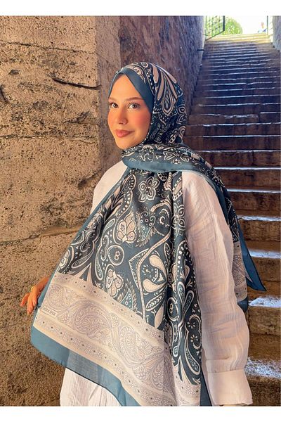 Mira İpek Retro Patterned Cotton Shawl Aura Series