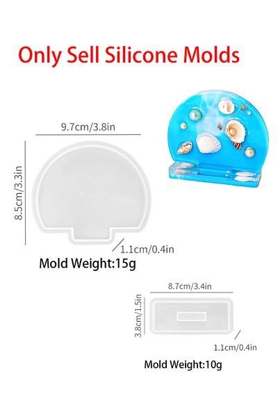UDOCOOL Round Geometric Photo Frame Silicone Mold Diy Hexagon Heart Love Photo Frame Crystal Epoxy Resin Mou