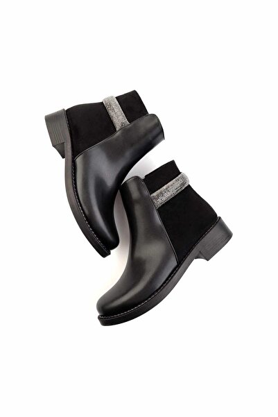 Bambi Siyah Siyah Kadın Bot & Bootie K02156201209