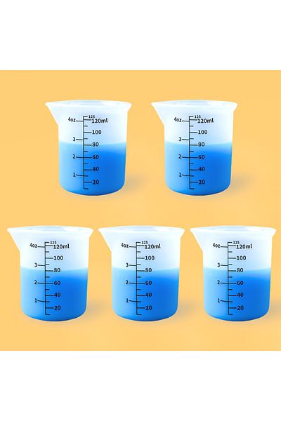 Choice M 5 Pcs 8pcs 125ml Clear Scale Silicone Measuring Cups Set Diy Jewelry Make Candle Epoxy Resin Mixin