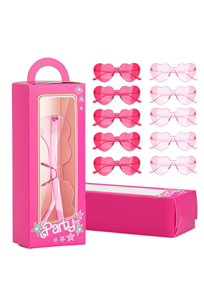 Choice مجموعة صناديق هدايا الأميرة الوردية المكونة من 24 قطعة، مجموعة صناديق هدايا الدمية الوردية، حقيبة هدايا على شكل قلب، شمس